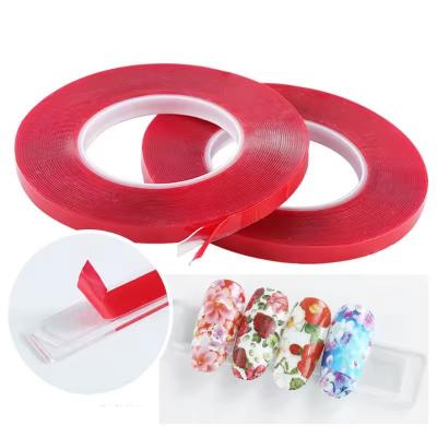 Acrylic Transparent Double Sided Tape Waterproof Tips Display Stand Chart Manicure Nail Art Sticker fixed Tools