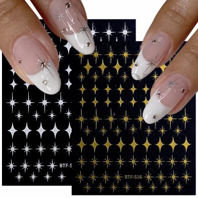 Stars Nails Stickers 3D  Cross Starlight sticker