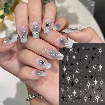 Stars Nails Stickers 3D  Cross Starlight sticker 