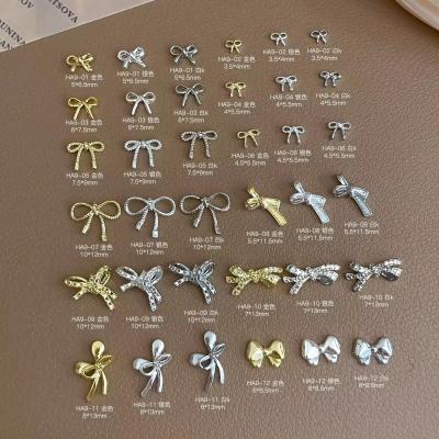 Alloy Butterfly Nail Art Jewelry Accessories Metal Bow Tie  