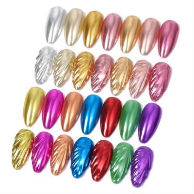 20 Colors Metallic Mirror Effect Powder Solid Chrome Nails Pigments