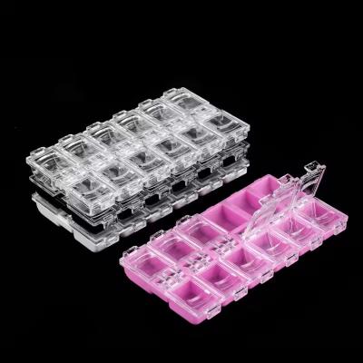 12grids Nail stone box separate Nail accessories storage box