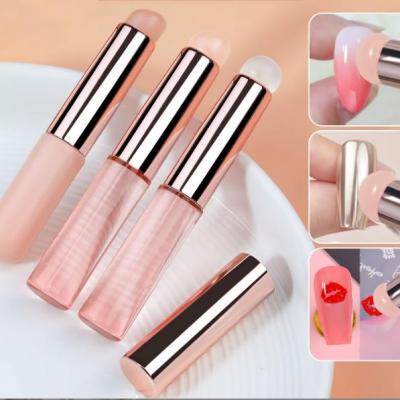 Nail Art Silicone Brush Applicator Chrome Pigment Dust Applying Gradient Shading Pen Mirror Powder Silicone Nail Brushes