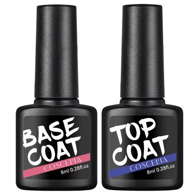 Nail Gel Top Coat & Base Coat Set Gel Polish 8ml