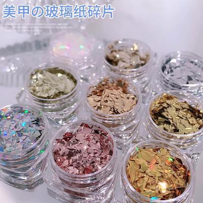 Pearl Chrome Powder Nails Flakes Iridescent Sequin Nail Art